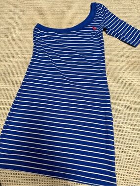 3/$20🍁SALE! Abercrombie & Fitch blue striped one shoulder bodycon mini dress